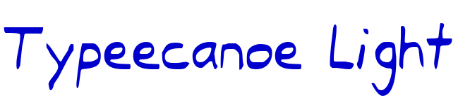 Typeecanoe Light шрифт